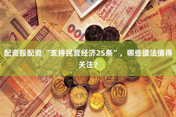 配资股配资 “支持民营经济25条”，哪些提法值得关注？