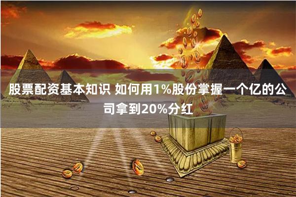 股票配资基本知识 如何用1%股份掌握一个亿的公司拿到20%分红